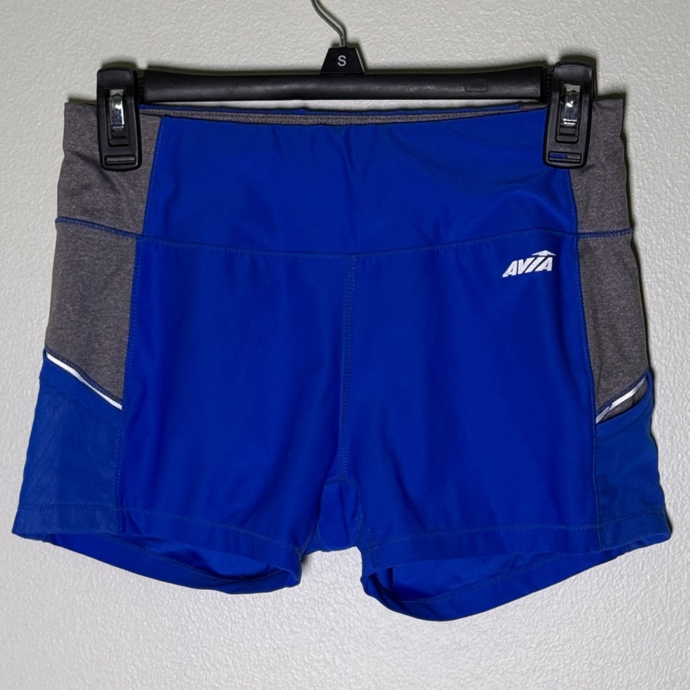 Avia Women's Athletic Shorts in Blue and Gray